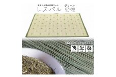 い草玄関マット　DXレスパル　グリーン　67×90