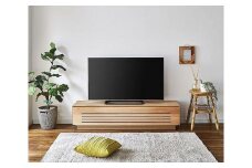【開梱設置】テレビ台 ルーチェ 無垢 ヒノキ 幅154-204cm TV テレビボード TV台 TVボード ローボード 家具