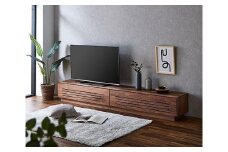 【開梱設置】テレビ台 ルーチェ 無垢 ウォールナット 幅214-244cm TV テレビボード TV台 TVボード ローボード 家具