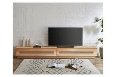 【開梱設置】テレビ台 ルーチェ 無垢 ヒノキ 幅254-304cm TV テレビボード TV台 TVボード ローボード 家具