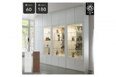 ミュージアム 幅60cm 板戸 コレクション棚 収納棚 キャビネット 高級 大川家具 壁面収納  【開梱設置】