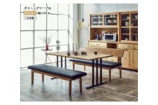 【開梱設置込み】ダイニングテーブル 幅150cm スチールD脚 免疫家具 国産 家具 大川【ホワイトオーク×角面】