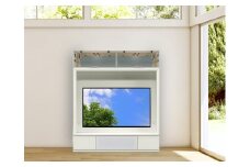 ヴァイス 幅160cm テレビボード 壁面収納 テレビ台 リビング収納 ガラス棚 高級 大川家具 LEDライト【開梱設置】