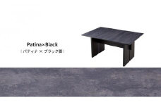 ソファ用ダイニングテーブル(高さ66cm)  MDT-211 幅140LD：パティナ×ブラック脚【モーブル】【大川家具】