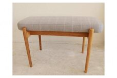 【完成品】【幅68cm】ダイニングベンチ bolo stool Square S：グレー×ピンク・オーク材