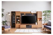バロン180ハイテレビボード3点セット：ヴィンテージナチュラル【モーブル】【大川家具】