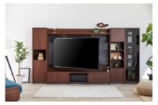 バロン180ハイテレビボード3点セット：ウォールナット【モーブル】【大川家具】