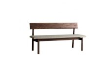 【開梱設置】高野木工 ARCO アルコ ダイニングソファ ウォルナット W150cm  チャート6：キャメル 【10年保証】
