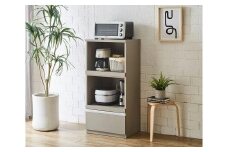 【開梱設置】レンジ台 レンジボード 幅60cm スイム アッシュグレイ 食器棚 家具