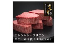 (全5回定期便)【A5～4等級】博多和牛ヒレシャトーブリアンステーキ(ダイヤモンドカット)