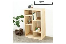 大川家具 ファイン 60cm ブックシェルフ 高さ95cm 天然木 サクラ(バーチ)