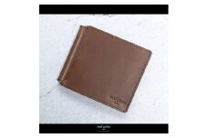 maf pinto (マフ ピント) マネークリップ 二つ折り財布 ダークブラウン 薄い カード収納 レザー 本革 日本製