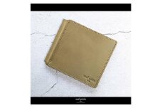 maf pinto (マフ ピント) マネークリップ 二つ折り財布 オリーブ 薄い カード収納 レザー 本革 日本製