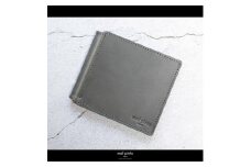 maf pinto (マフ ピント) マネークリップ 二つ折り財布 グレー 薄い カード収納 レザー 本革 日本製
