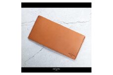 maf pinto (マフ ピント) お札入れ 長財布 ライトブラウン(同色ステッチ) 薄い レシート収納 レザー 本革 日本製