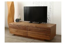 大川家具 ノート120TVボード左引出し ウォールナット 台輪