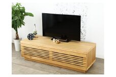大川家具 ジャギー120TVボード1枚扉 オーク(ナラ) 台輪