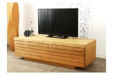 大川家具 ノート120TVボード1枚扉 オーク(ナラ) 台輪