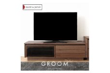 120幅 TVボード ウォールナット 国産 日本製 大川家具 完成品 天然木 木製 無垢 テレビ台 おしゃれ ローボード ロータイプ ブラウン 茶