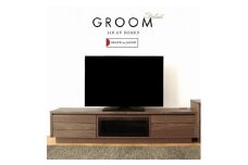 160幅 TVボード ウォールナット 国産 日本製 大川家具 完成品 天然木 木製 無垢 テレビ台 おしゃれ ローボード ロータイプ ブラウン 茶