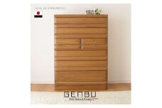 90幅6段 ナチュラル ハイチェスト 国産 日本製 大川家具 完成品 天然木 木製 チェスト タンス 箪笥 桐 大容量 収納 洋服 シンプル
