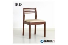 IRIS-BR ダイニングチェア 肘無し ラバーウッド  合皮 ファブリック 大川市 貞苅椅子製作所