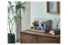 noobo シューズケース スニーカーケース アクリルケース 天然無垢材 ウォールナット BIG