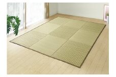 国産い草ラグ DX桃山 ベージュ 200×200