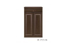 60幅 家具調仏壇 ハイタイプ 日本製 仏具 開き戸 カウンター付き 60センチ【BR（ブラウン色）】