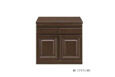 60幅 家具調仏壇 ロータイプ 日本製 仏具 開き戸 カウンター付き 60センチ【BR（ブラウン色）】