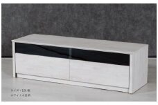 180幅テレビボード 完成品 スモークガラス リビング収納 テレビ台 180センチ【ホワイト色（木目柄）】