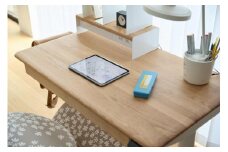 【シェルフS・キャビネットセット】サイズオーダー可 電動昇降 学習机 プレディデスク オーク