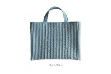 ヌビバッグ　イブル　レッスンバック　キルティング　（ライトブルー）
