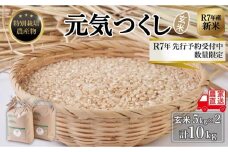 【令和7年度新米】先行予約受付 数量限定 玄米(特別栽培農産物)元気つくし 5kg×2袋 (計10kg)