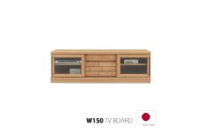 ダッグ 150TVボード 開梱設置 完成品 テレビボード 幅150 ローボード おしゃれ テレビ台 ロータイプ TV台 木製 リビング収納 ナチュラル 国産 隈木工所 KUMAMOKU