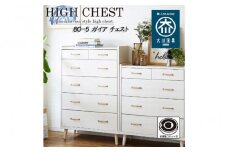 脚14cmお掃除楽々！チェスト 北欧 完成品 大容量 タンス 5段 幅80cm 高さ120 奥行18 3色展開 整理棚 洋服 タンス たんす 日本製 国産 お掃除ロボット可 クローゼット 高品質 引き出し 衣装 衣類 洋服 リビング アンティーク 完成品 おしゃれ 木製 収納 脚付き 衣替え 家具 インテリア 大川 大川家具 80-5 ガイア ホワイト