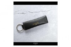 maf pinto (マフ ピント) キーリング キーホルダー 小銭入れ付き ミニ財布 ブラック ADRIA LINE レザー 本革 日本製