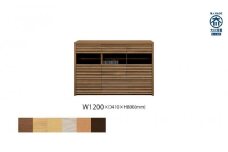 無垢リビング家具コリーナ(サイドボード・リビングボード)120cm【6色】