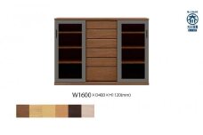 天然木リビング家具アーザ(サイドボード)160cm H112【6色】