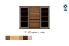 天然木リビング家具アーザ(サイドボード)150cm H112【6色】