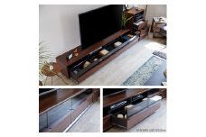 Grande グランデ テレビボード 幅240cm ローボード ＜ウォールナット＞【モーブル】【大川家具】