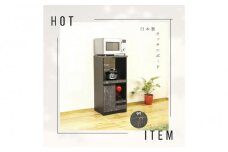 家事楽スライド式コンパクト収納！レンジも炊飯器もポットもOK！コンセント1500W！ レンジ台 収納 台所 食器棚 炊飯器 台所 台所収納 扉式 スリム 米びつ入れ キッチンボード キッチン インテリア 収納家具 キッチンカウンター キッチンラック収納 simple シンプル 日本製 国産 整理 タンス レンジボード レンジラック 棚 幅48 幅48cm 48レンジ台 扉式 ルシード GY