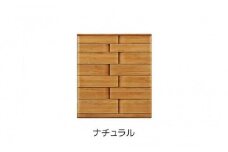 取っ手が変わったアルダー材105-7段ハイチェスト ハート(ナチュラル)