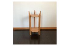 【ロクカクカダイ：正六角形の3辺を支柱が支える構造の花台(プランタースタンド)】花台 植木鉢 フラワースタンド プランタースタンド サイドテーブル ナイトテーブル チェリー nove