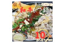 【化粧箱入り】素材にこだわりました！厳選博多牛もつ鍋セット10人前(国産牛もつ使用)