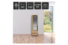 クレスト 幅40cm コレクションボード 左開き コレクションケース ライト付き リビング収納 壁面収納 壁面コレクションボード キュリオケース キュリオ ガラス棚 ガラスケース 無垢 オーク 大川家具 ナチュラル