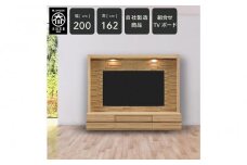 クレスト 幅200cm テレビボード テレビ台 TVボード 壁面収納 壁面テレビ台 ハイボード 高さ162cm 無垢 オーク TV台 壁掛け金具付 大川家具
