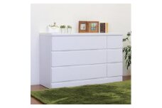 ローチェスト 完成品 タンス チェスト 箪笥 幅120cm 日本製 国産 120幅 3段 木製 CRCH-01-120L WH