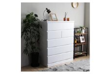 ハイチェスト 完成品 タンス チェスト 幅90cm 90幅 5段 衣類収納 木製 CRCH-01-90H-Z WH