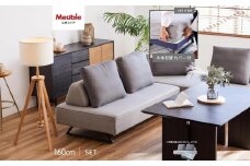 【本体取替カバー(同色)セット】 リバティ2 ソファ 160cm 3人掛け ライトグレー【モーブル】【大川家具】